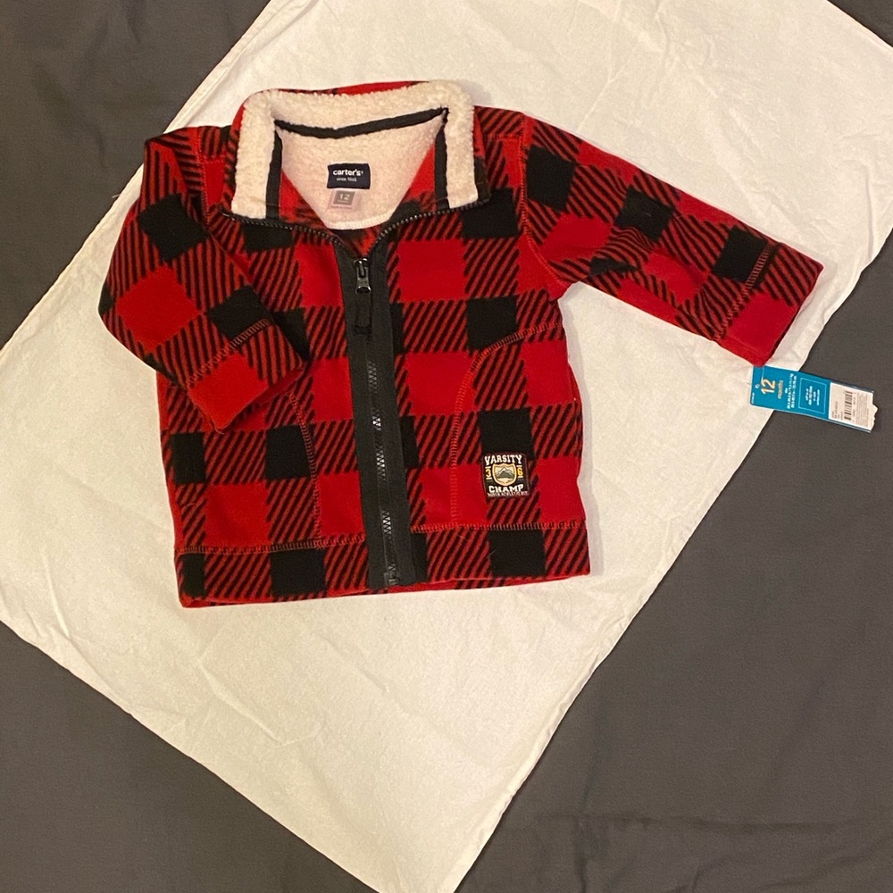 Buffalo Plaid Fleece Zip Up